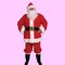 Economy Santa Suit Red Velour Jacket Pants Hat Belt and Boot Tops for Men